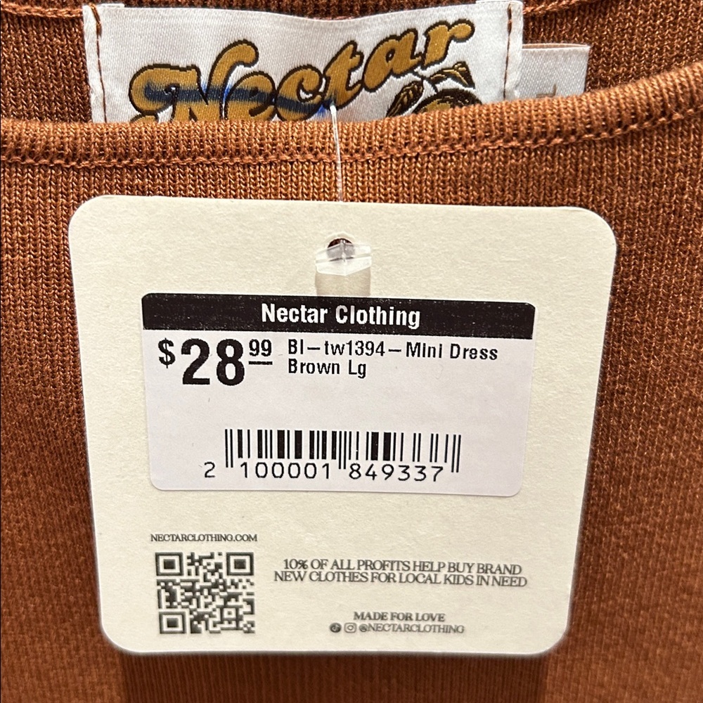 NWT Ribbed Mini Dress - Picture 2 of 3